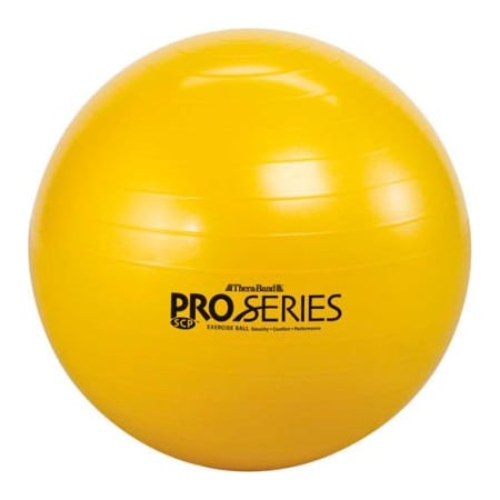 Fabrication Enterprises Thera-Band SCP Pro Series Inflatable Exercise Ball, 45 cm (18"), Yellow 30-1876